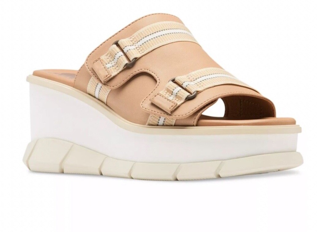 SOREL Joanie III  size 9 M  beige wedge slide sandals NEW Sorel Women main image 3