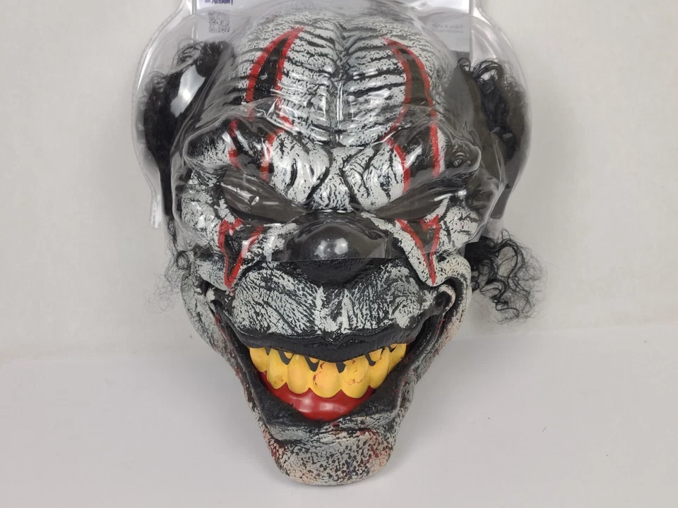 Last Laugh Scary Clown Mask California Costumes Horror Halloween Adult Terror - Image 3 of 4