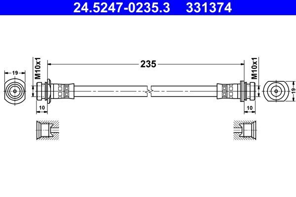 ATE 24.5247-0235.3 Bremsschlauch FüR Suzuki-image