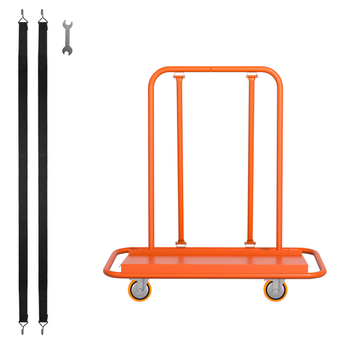 Upgrade Folding Drywall Cart Heavy Duty,Drywall Dolly Load 2200 lbs Capacity,Panel Cart with Extended Large Deck,Panel Dolly Handling Plywood Sheetrock Glass and Windows Service