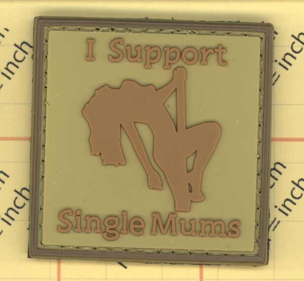PVC I support single mums Patch FUNNY PATCH Bike DESERT motorcycle MOMS b15