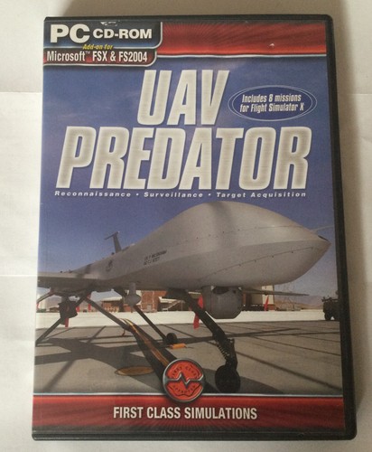 UAV PREDATOR ~ MICROSOFT FLIGHT SIMULATOR X FS2004 FSX ADD-ON (PC CD-ROM Game)
