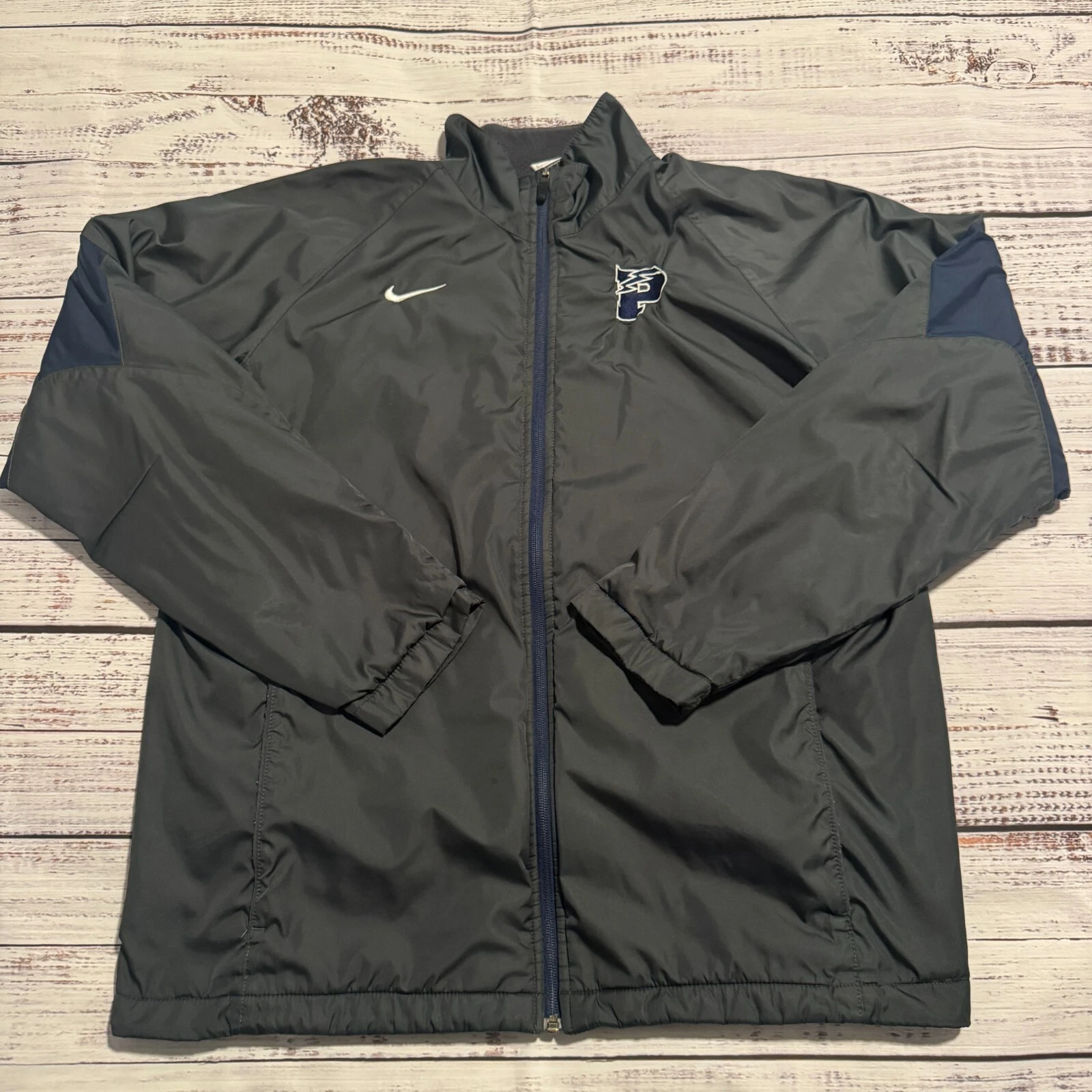 Nike Storm Fit Jacket Solid Full Zip Fleece Lined Gray Men's Size Large