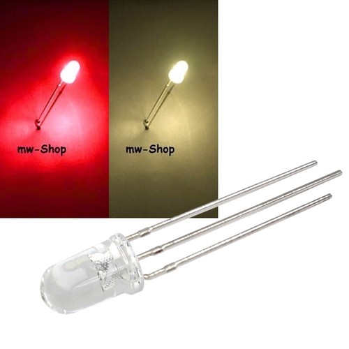 3/5mm DUO Leds, DUO Led mehrfarbig Bi Color 3-Pin Leuchtdioden Lok Zug Modellbau - Bild 27 von 29