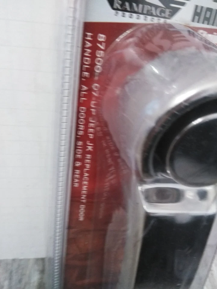 Manija de puerta Rampage de acero inoxidable, pulido - 87500 - se adapta a Jeep 2007-2018 Foto 3 de 4
