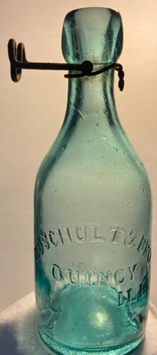 Boschult Quincy ILL A & D.H.C Aqua Blob Top Soda Flasche mit Draht - Bild 1 von 12