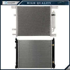 Aluminum Radiator & AC Condenser Cooling Kit For 2012-2018 2019 Nissan Versa