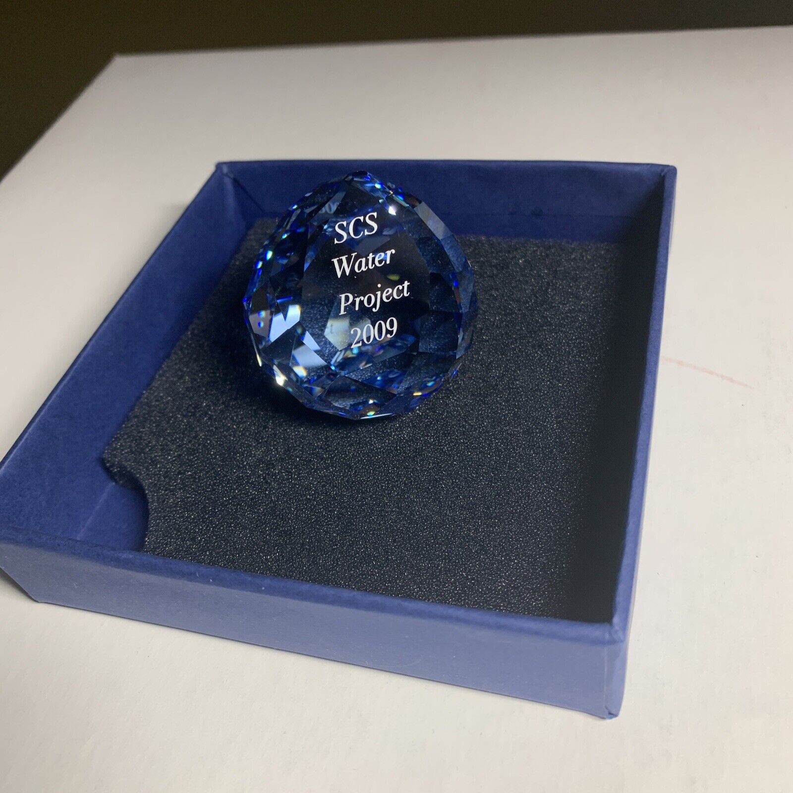 ~SWAROVSKI SCS WATER PROJECT PAPER WEIGHT LIMITED EDITION 2009 NIB #984422