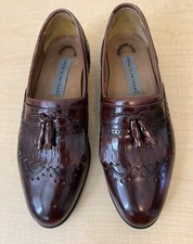 Stacy Adams Comfort Flex Brown Leather Wing Tip Tassel Loafers 23412 Size 9.5 M