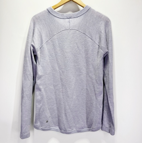 Lululemon Size 8 Sit In Lotus Heathered Lilac Crew Neck Merino Wool Sweater Knit - Picture 2 of 3