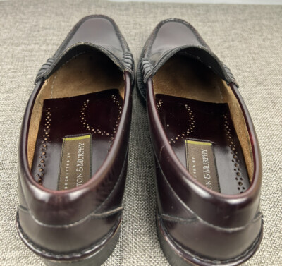 Johnston & Murphy Ski Moc Burgundy Penny Loafer 124-9003 Sz  display picture 1