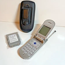 RETRO Flip Phone Audiovox CDM-8500VM , Sealed Battery, & Belt Clip Case VIRGIN