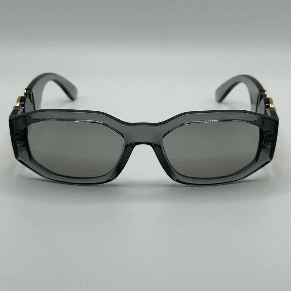 NUEVO VERSACE Gafas de Sol VE4361 311/6G Transparente Gris/Gris Claro Espejo Plateado Foto 2 de 4