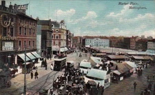 Postcard Market Place Nottingham UK