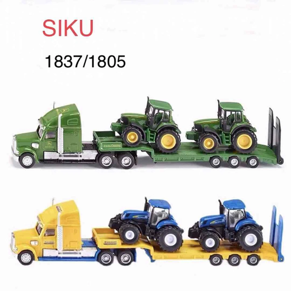1/87 Siku 1805/1837 Farmer John Deere/New Holland Tractors Trailer Diecast Toys - Photo 1/4