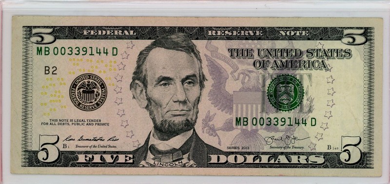 $5 FRN Series 2013 NEW YORK Fancy MB 00339144 D THREE PAIRS TOGETHER RARE