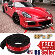 2"x98" Car Front Bumper Lip Splitter Body Spoiler Protector Rubber Valence Chin