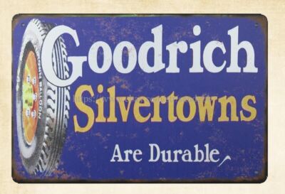 modern art Goodrich Silvertown Tires Durable metal tin sign