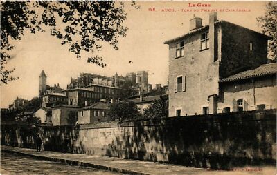 Old postcard AK La GERS - AUCH - Priory Tower and Cathedral (359780)