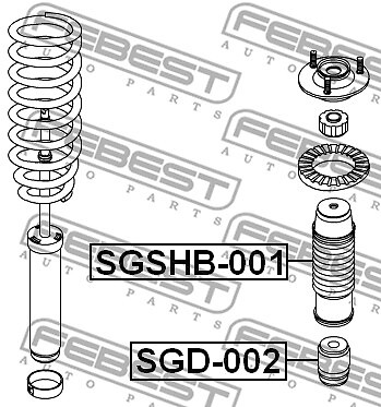 2X ANSCHLAGPUFFER, FEDERUNG FÜR SSANGYONG FEBEST SGD-002 - Bild 3 von 7