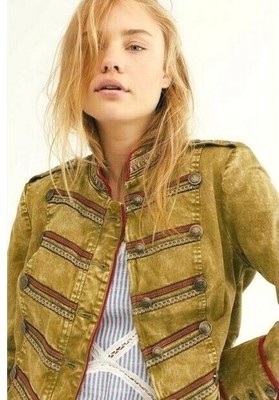 Free People Naomi Jacket Military Band 