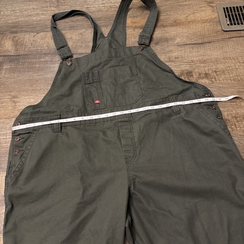 Dickies Womens Plus Size 24W BIB OVERALLS Relaxed Fit Straight Leg Size 24 GREEN - Picture 5 of 10
