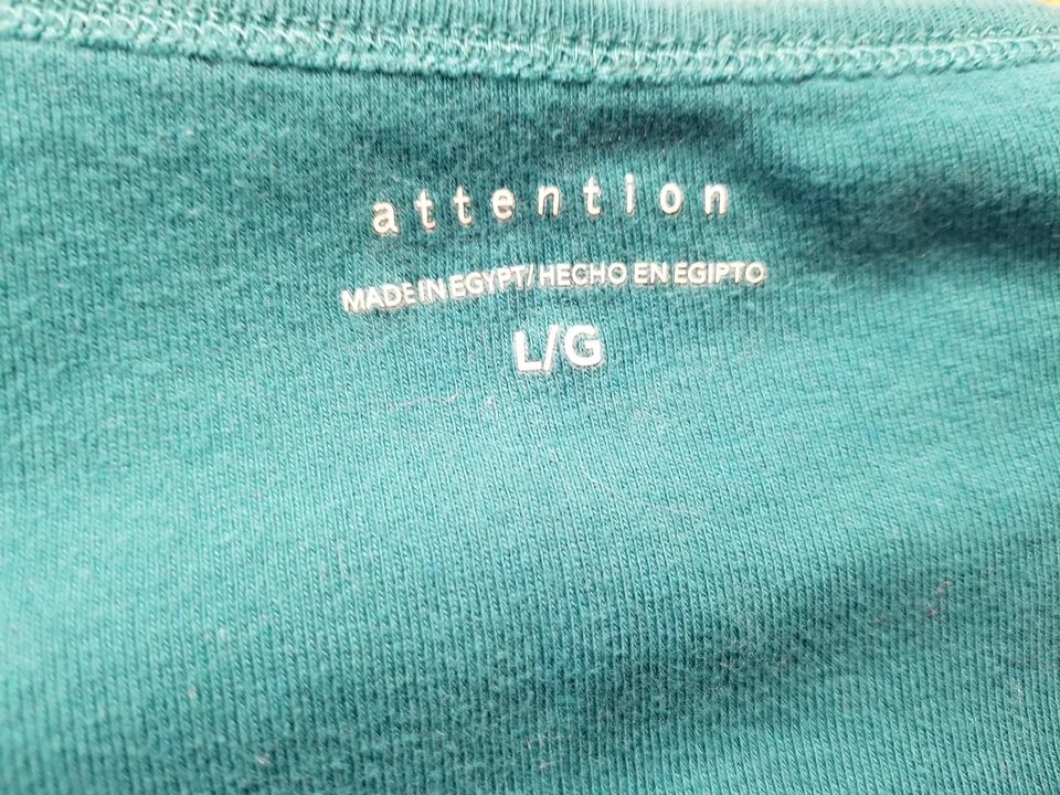 Attention Womens Shirt Top Blouse Size L Large Bluish Green - Image 2 of 3