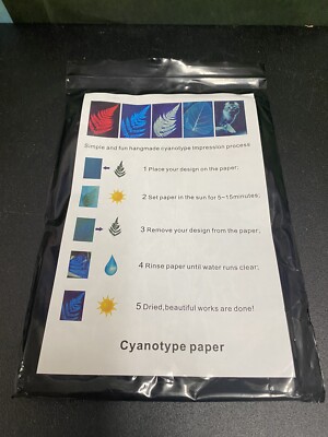 32 Sheets Sun Print Paper Cyanotype Paper Kit A5 Solar Drawing Paper (Green)