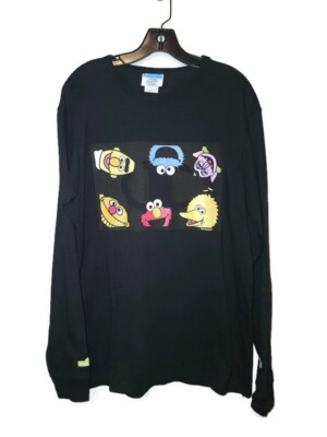 Champion Life X Sesame Street Heritage Men's Black Long-Sleeve Tee Shirt Size Lg