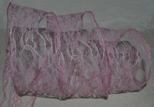 Wired Ribbon Pink Lace 2.5" Wavy Holiday Bridal Wedding Gift Wreath Craft Bow