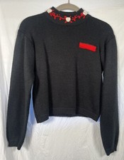 Vintage 80s Teen Esprit Black Knit Teen 12 Sweater