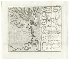 Rare-Antique Map-CAIRO-EGYPT-SIEGE-PLAN-Muller-Gross-1808