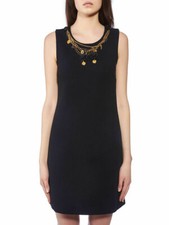 Authentic New Women's Dolce & Gabbana Luxury Dress with Gold Necklace,IT40/US4