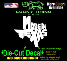 Made in Texas State USA Car Window Vinyl Decal Bumper Sticker