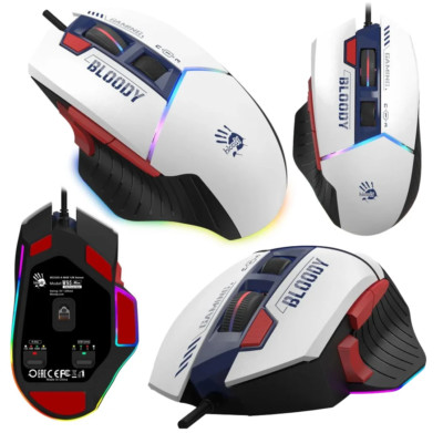 A4Tech Maus Bloody W95Max USB Sports Navy/ Lime/ Red  A4 TECH Gaming Maus