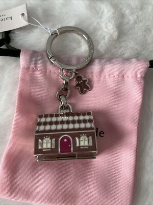 NWT Kate Spade Gingerbread House Key Chain Bag Charm Novelty Gift