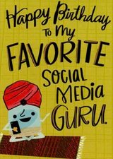 Designer Greetings Social Media Guru Funny / Humorous Birthday Card