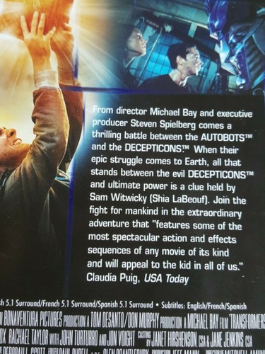 Transformers (DVD, 2007) Michael Bay Steven Spielberg - Picture 7 of 9