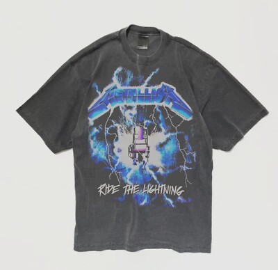 METALLICA RIDE THE LIGHTNING A SHAKA HEAVYWEIGHT GARMET DYED T