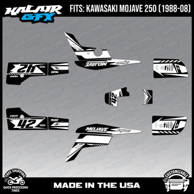Graphics Kit for Kawasaki Mojave 250 (1988-2008) Lethal - WHITE