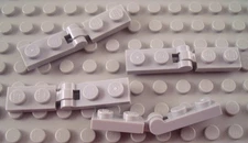 LEGO Lot of 4 Light Bluish Gray 1x2 Bar Clip Hinge Style Plates