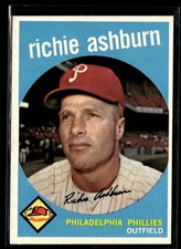 1959 Topps Richie Ashburn NRMT Set Break #300