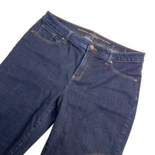 Chico s So Slimming Girlfriend Slim Ankle Jeans Dark Wash Size 12 Chico s Sz 2
