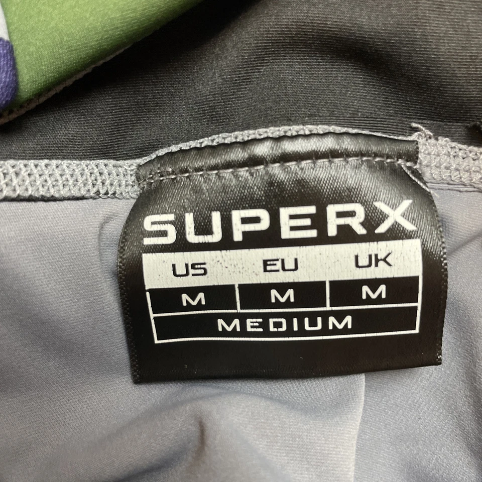 SUPERX Shirt Mens M Green Gray Long Sleeve Pockets Gym Superhero Athletic Active - Image 4 of 4
