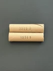 2 Roll Lot 1956 D 1958 D BU Uncirculated Old Bank Wrap Lincoln Wheat Penny Cent