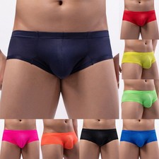 Men's Nylon Bikini Briefs Low Waist Soft Pouch Underwear in Multiple Colors