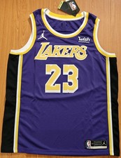 Mens Nike Los Angeles Lakers Lebron James 23 NBA Swingman Jersey sz.XL 52 NWT