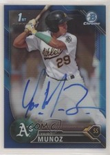 2016 Bowman Chrome Prospects Blue Refractor 5/150 Yairo Munoz #CPA-YMU Auto 6w8