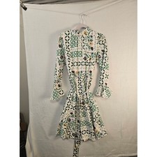 Ann Taylor Women's Floral Print Mock Neck Long Sleeve Belted Dress #1519