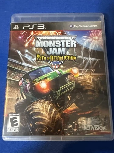 Monster Jam: Path of Destruction (Sony PlayStation 3, 2010) CIB Manual Mint Disc
